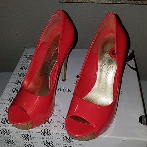 Jessica simpson coral Patten leather shoes